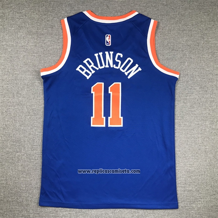 Camiseta Nino New York Knicks Jalen Brunson #11 Icon 2022-23 Azul